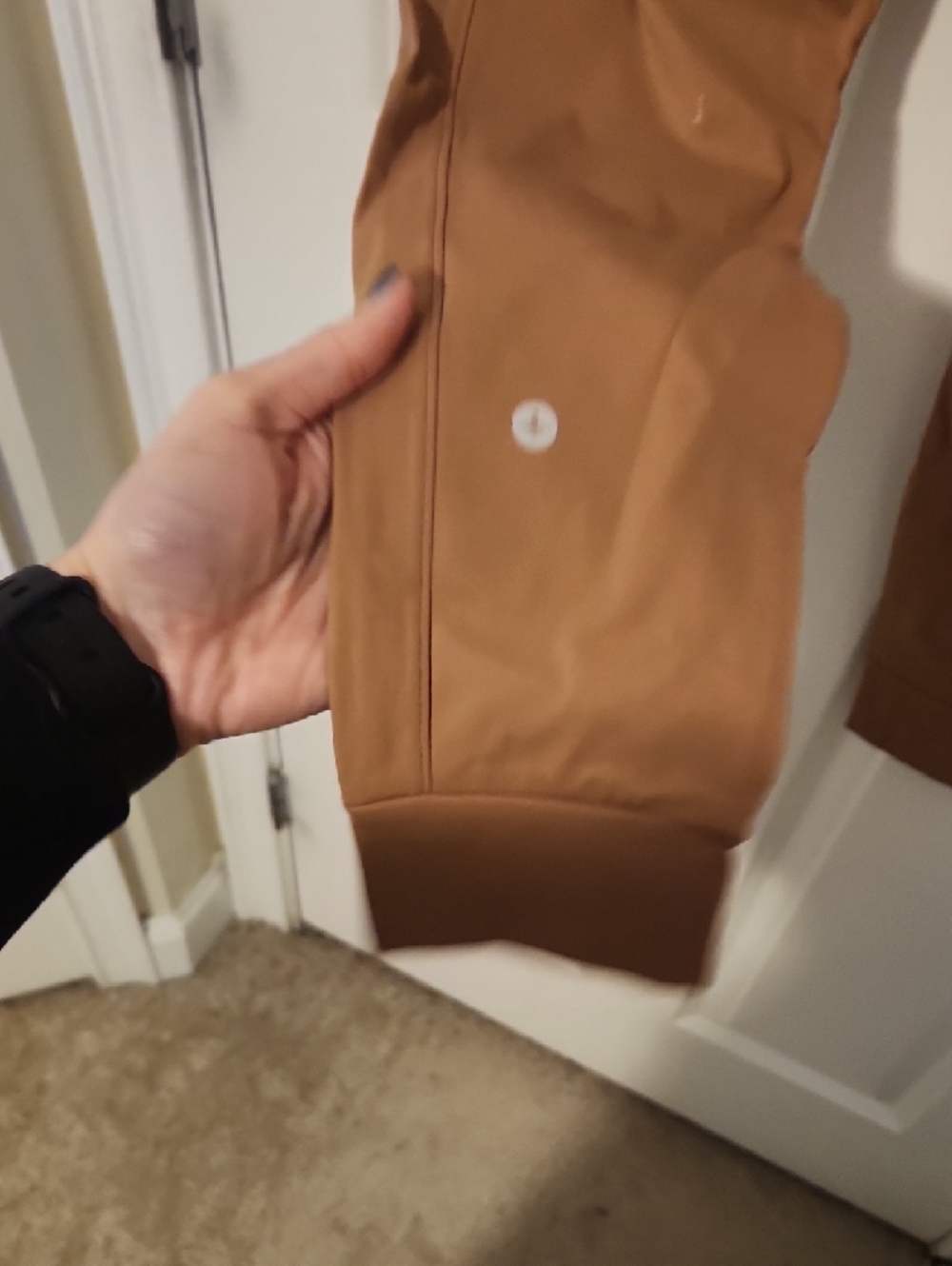 HALARA Petite S Drawstring Joggers in Camel Brown - Picture 4 of 5